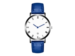 Reloj De Pulsera Analógico De Aleación Con Esfera Redonda De Cuarzo Para Hombre Azul