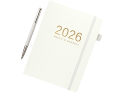 Caderno Generico A5, Diário 2026 Com 144 Folhas, Formato A5, Capa Dura Para Uso, Escritório, Reuniões,