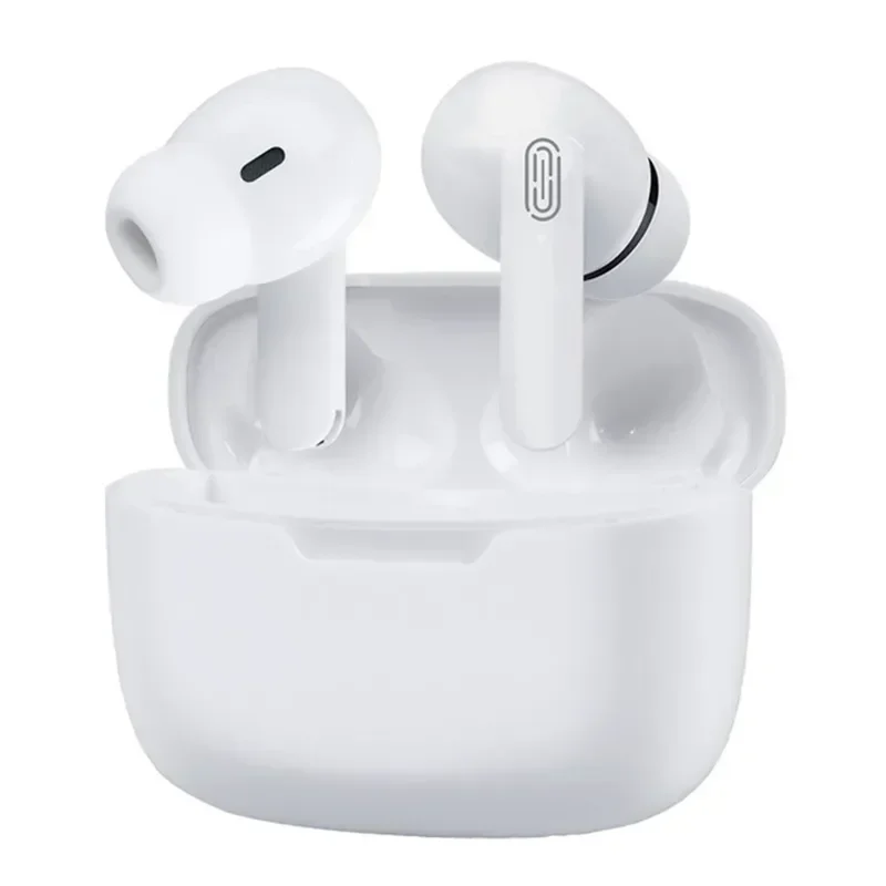 Fones de Ouvido Bluetooth Sem Fio com Cancelamento de Ruído, Controles de Toque, Microfone e Carregamento Rápido. MDUG (branco)