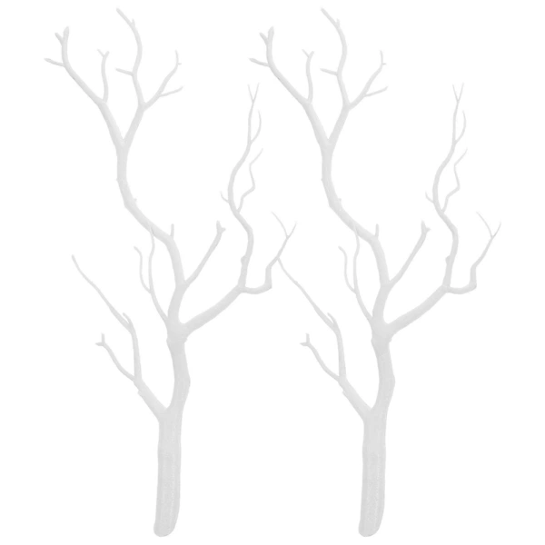 Conjunto de 2 Galhos Árvore Artificiais Brancos e Pretos para Decoração, Medindo 32, 00 X 16, 00 X 1, 50 Cm BRILVIBERA