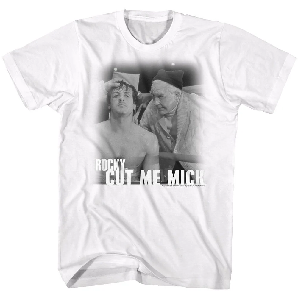 Unisex Adult T-shirt Rockinstone Rocky Movie Rock And Mick White Sizes