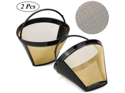 Nova Line filtros de Café Reutilizáveis em Malha Amarelos para Máquinas de Café (2 Unidades)