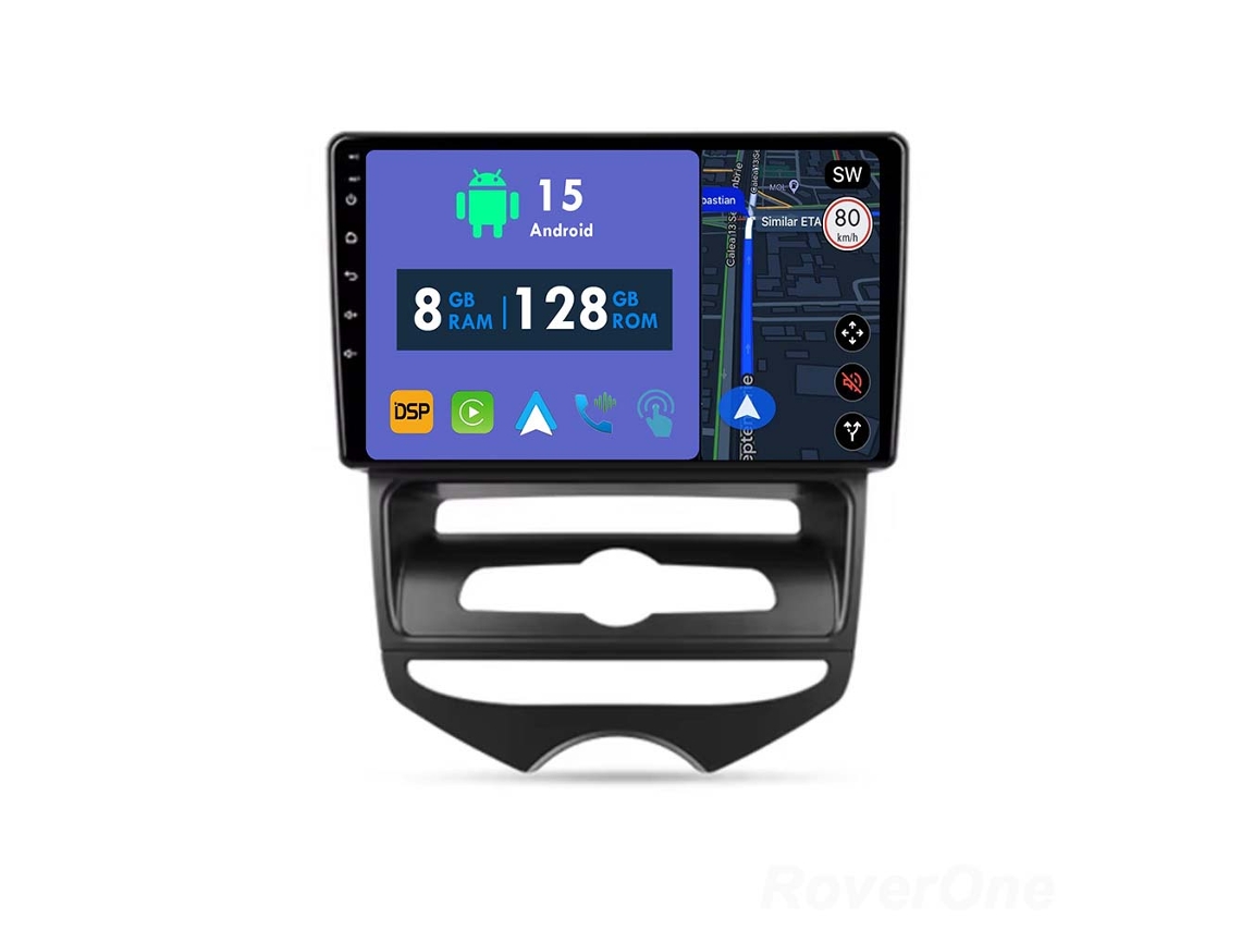 Auto Rádio Carro Bluetooth Autoradio 8GB RAM 128G ROM CarPlay Navegação GPS Ecrã Táctil RoverOne para Hyundai IX20 2010 - 2023