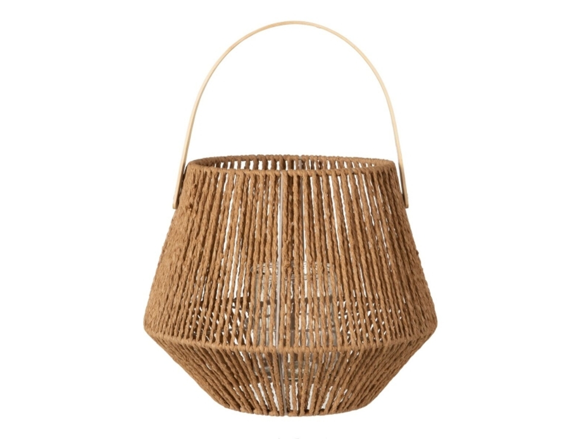 Lanterna CONSCORNER Castiçais Fibra Natural 33x33x27 cm