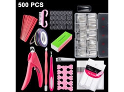 Conjunto Grande De 13 Ferramentas Para Unhas, 500pcs De Pontas Para Unhas Acrílicas, Unhas Postiças Com Alicate E Estojo De Armazenamento Para Art Des