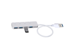 Estação De Ancoragem Bestvite Hub Usb Usb3.0 1 Drag 4 Switch Independente 5gbps Alta Velocidade Cinza