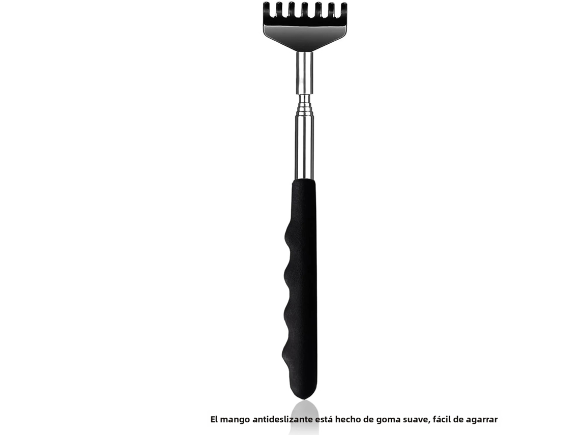 1 Massageador de Costas Telescópico Ajustável em Aço com Escova de Massagem Anti coceira MDUG (preto Atualizado)