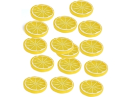 15 Unidades de Limões Artificiais Amarelos 5 Cm para Decoração Casa e Festas. Fatias Limão Amarelo BRILVIBERA ()