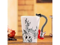 Taza De Cerámica Estilo Nota Musical Instrumento Regalo Navidad Café Leche 201-300ml