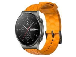 Pulseira De Silicone De Cor Sólida Com Estampa De Futebol Para Huawei Gt2 Pro 22mm