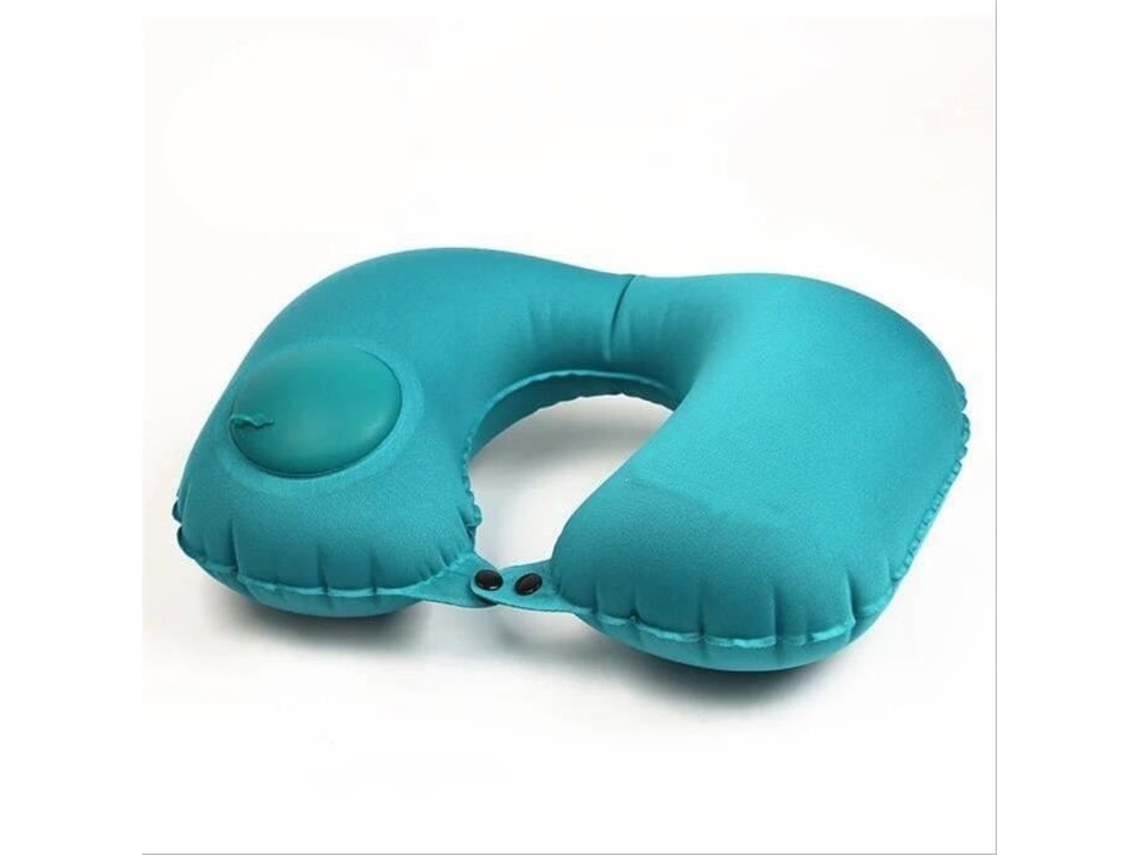 Travesseiro Inflável 4028cm Azul Design Circular Portátil Aquaforge (azul)