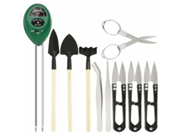 Conjunto de 10 Peças para Teste de Solo 3 em 1, Medidor Ph, Luz, Ferramentas AQUAFORGE