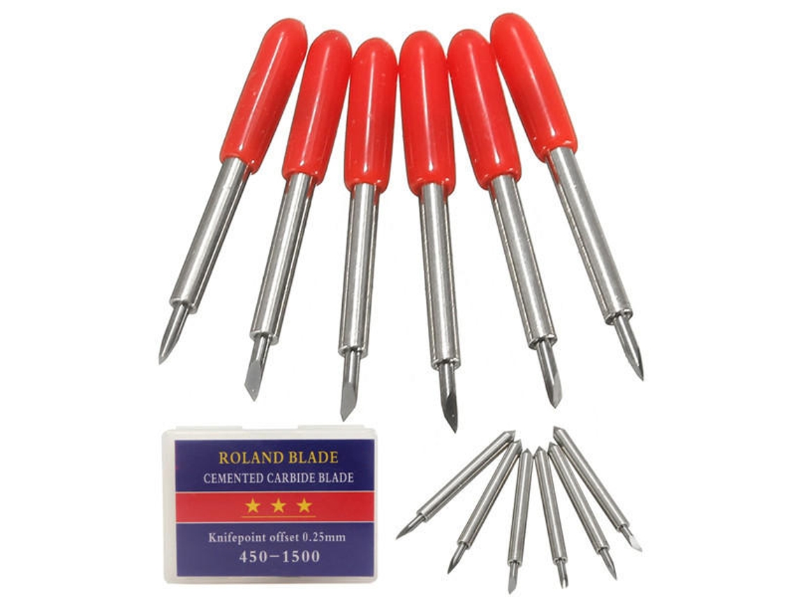 Conjunto De 6 Lâminas De Corte De 45 Graus, 23x2mm, Para Plotter De Corte Roland.
