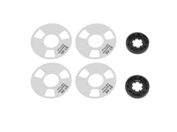 Bobina De Metal Em Branco Retro De Cassete De Bobina Para Diy Com 4 Bobinas 2 Rodas Prata