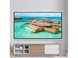 Tela de Projeção portátil 16:9 ideal para cinema ao ar livre casa e viagens dupla face | S/MARCA