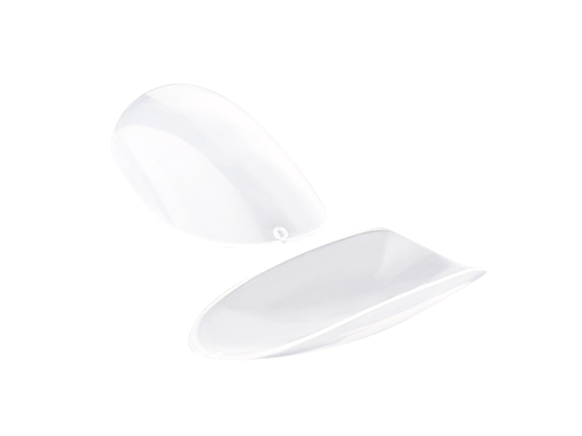 50 adesivos transparentes para unhas postiças, ideais para decoração de unhas e manicure faça você mesma.