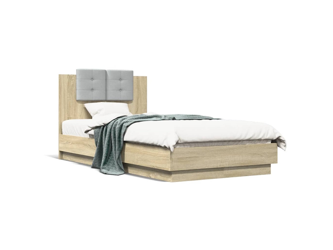 Estrutura de Cama com Cabeceira Madeira Carvalho Sonoma MAISON EXCLUSIVE