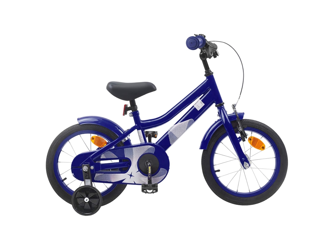 Vidaxl Bicicleta Infantil 14 Polegadas Para 3 A 5 Anos Azul Escuro