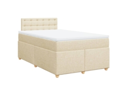 Box Spring Bed, Box Spring Beds Vidaxl Creme Tecido (120 X 190 Cm)