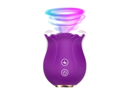 Vibrador em Forma de Rosa MDUG com Estimulador Clitoriano, Sucção e Estimulação Oral (roxo)