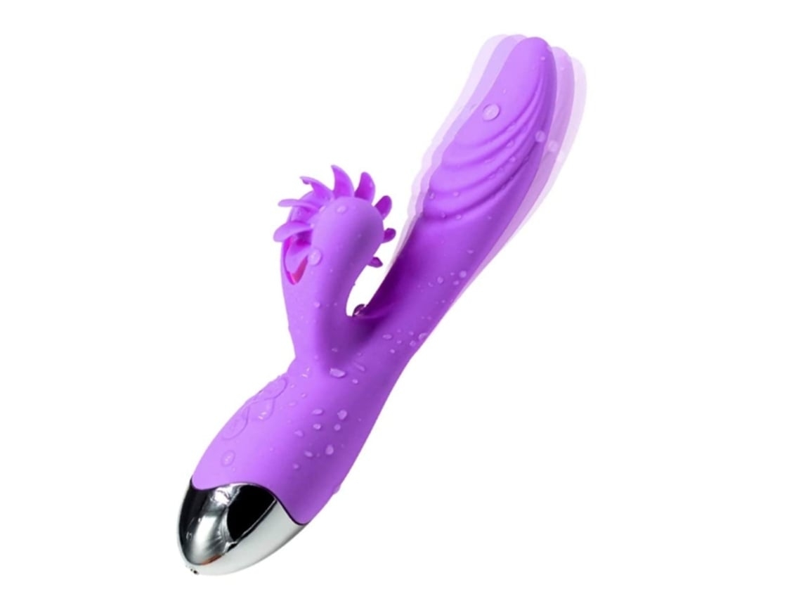 Vibrador Feminino Brinquedo Sexual Giratório De Choque Forte Com Aquecimento Automático Roxo Yunzii