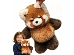 Novos Pelúcias Corredoras De 2026, Panda Vermelho Pelúcia 55 Cm Com