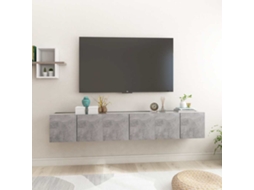 Vidaxl Móveis De Tv Para Parede 3 Pcs 60x30x30 Cm Cinzento Cimento