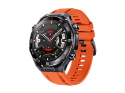 Bracelete Para Huawei Watch Ultimate 2 - Silicone Cor Sólida - Fivela Preta Laranja