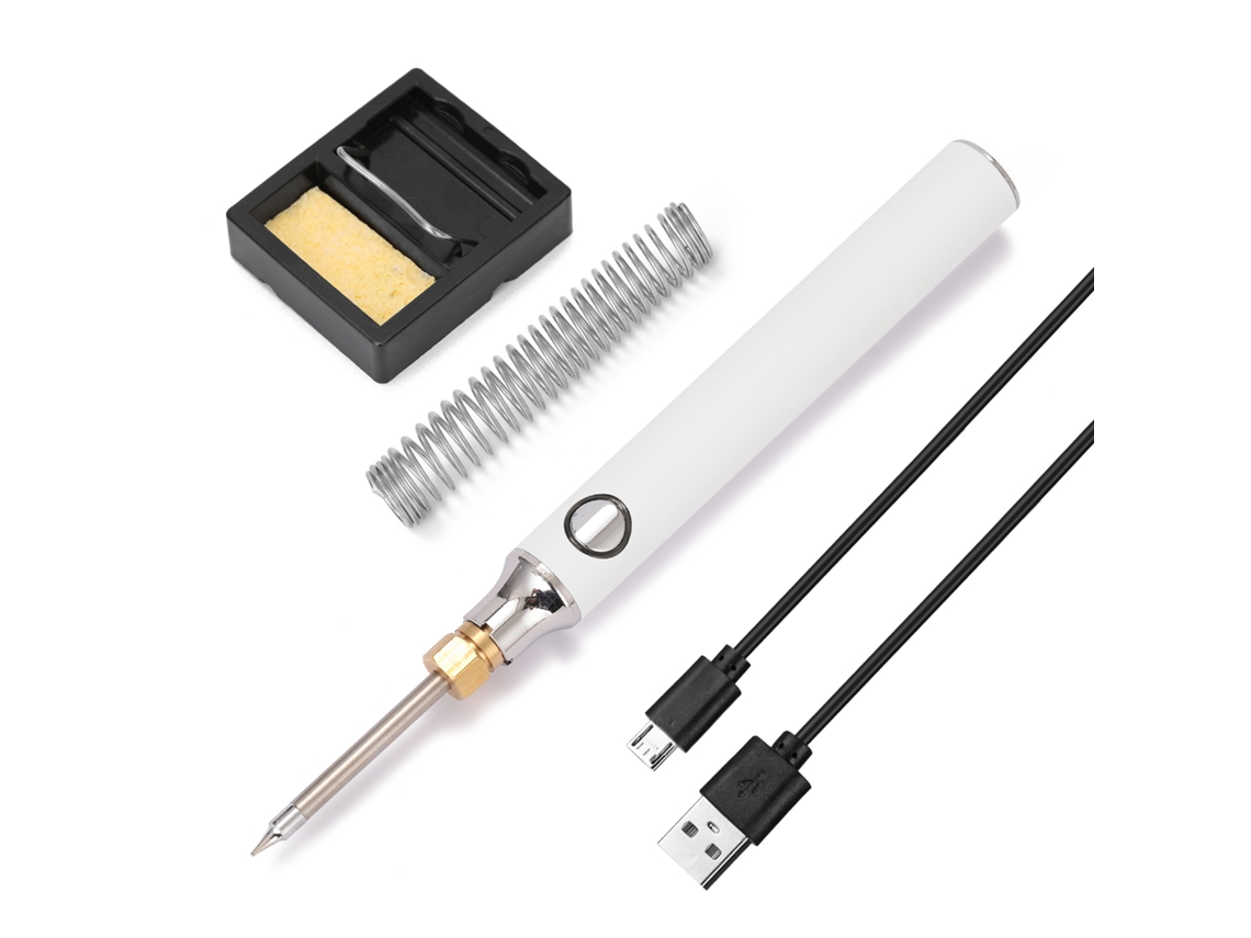 Soldadora Eléctrica Usb Ajustável 5v 8w Com Base E Fio De Solda Handskit