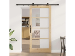Vidaxl Porta Deslizante Orkdal 93 X 202 Cm Natural E Preto