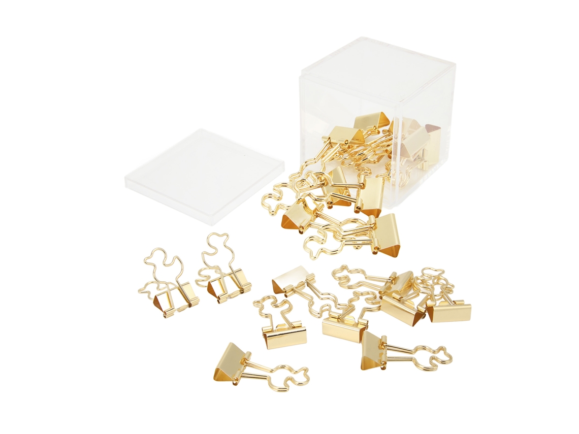 20 Clips De Papel Resistentes Com Design De Pato Pequeno Clip De Metal Para Escritório
