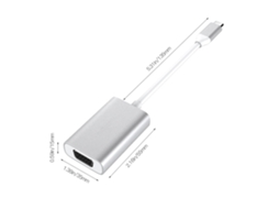 Adaptador Usb c Vga LAXISCREED Alumínio