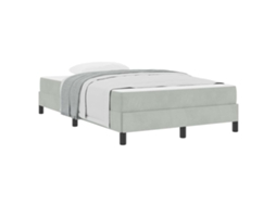 Cama Box com Colchão Cinzento Claro 120x190 cm MAISON EXCLUSIVE