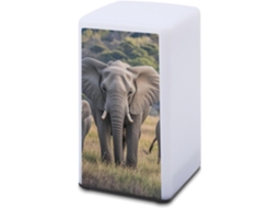 Luminária Noturna Minimalista, Portátil E Sem Fio, Em Formato De Elefante, Design Quadrado, Ideal Mesa De Cabeceira