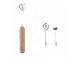 Espumador de Leite Usb Elétrico com 2 Cabeças de Agitação e 3 Velocidades Cáqui HENTEN HOME