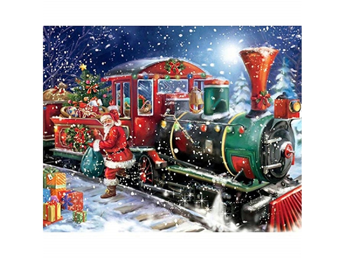 Pintura Oleo Digital de Papá Noel S/MARCA