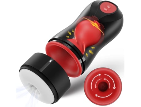 Masturbador Masculino Automático Com 3 Rotações, 5 Aperto E 10 Modos De Vibração, Boquete Realista Em 3d
