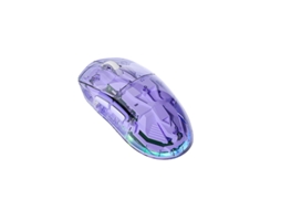 Rato Yizhood Sc660 Transparente Sem Fio Bluetooth Conexão De Três Modos Carregamento Luz De Fundo Ajuste De Dpi De Seis Velocidades Leve Roxo