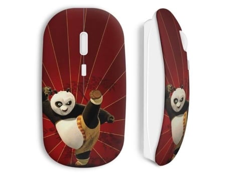Rato Sem Fio Kung Fu Panda Vermelho MANIACASE