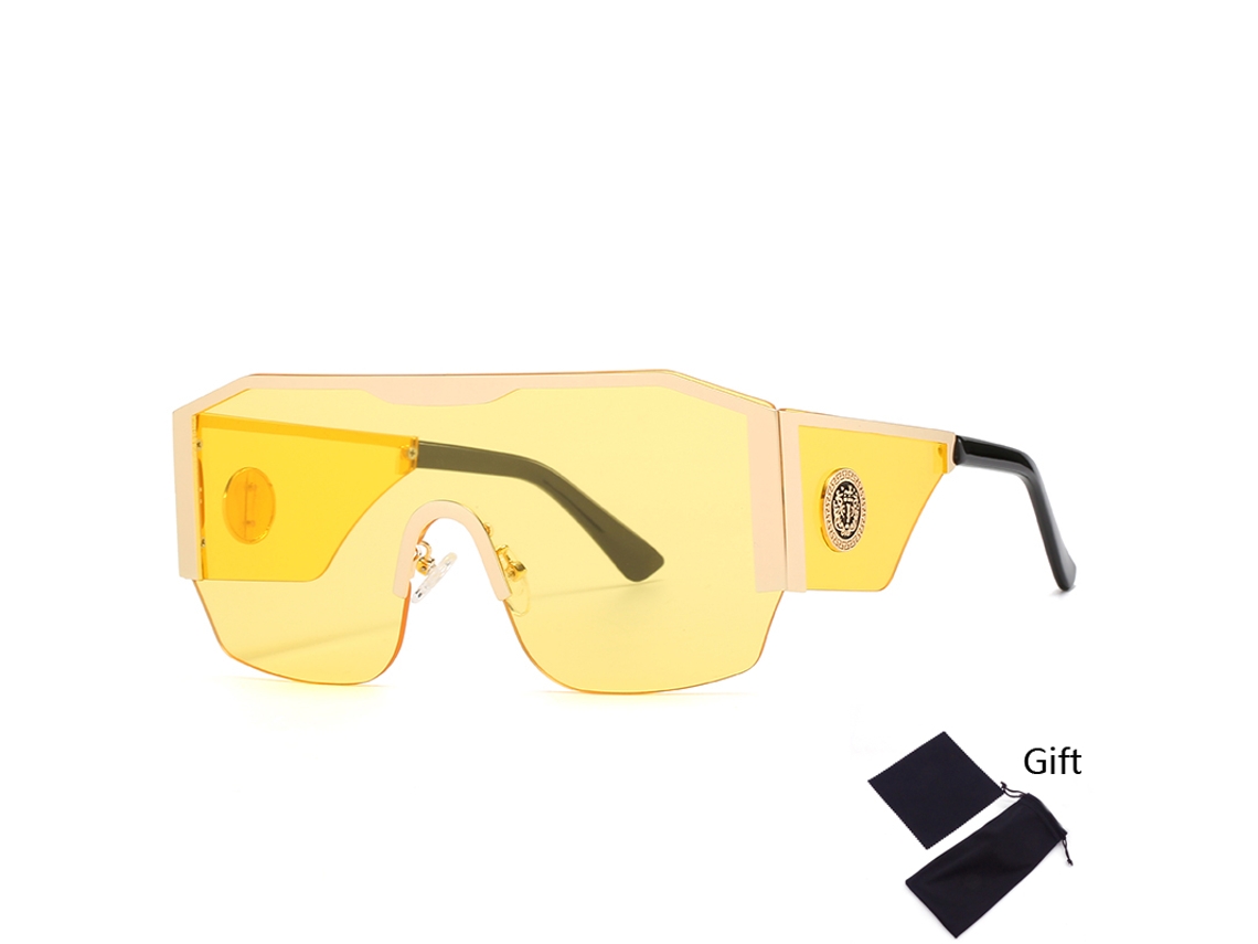 Óculos De Sol Emosnia Grandes, Clássicos, Masculinos E Femininos, Peça Única, Design De Marca, À Prova De Vento, Esportivo, Armação Grande, Masculino,