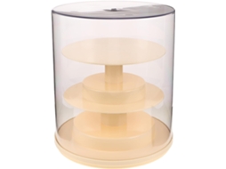 Vitrine Stobaza para Miniaturas, À Prova de Poeira, Estojo Armazenamento Figuras, Suporte Giratório Bonecas, B