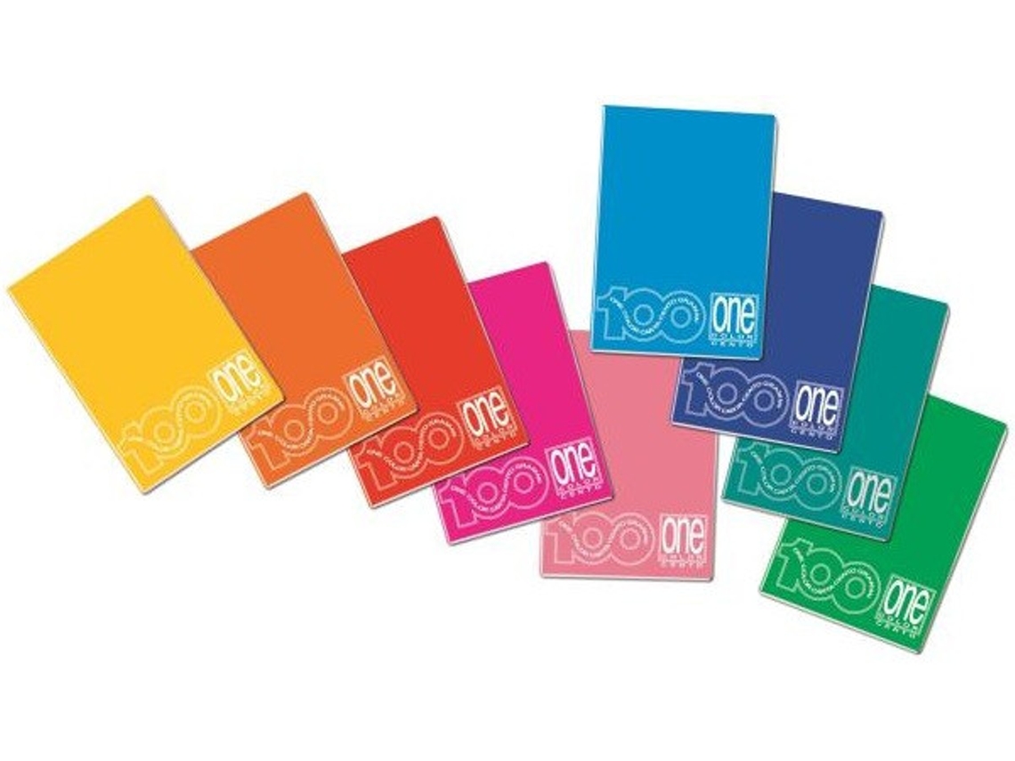 BLASETTI Caderno One Color e Bloco A4 19 Folhas Multicolor