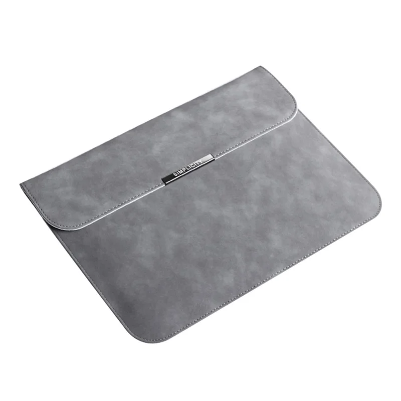 Mala Fwinl Para Portatil 13 A 14 Polegadas Pu Pele Com Fecho Magnetico Horizontal Cinzento