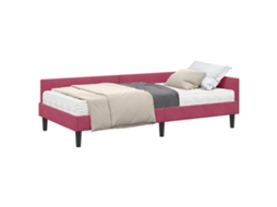 SYFAX™ Estrutura de Cama de Canto com Colchão 2 Pcs Verde Veludo