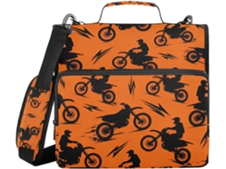 Silhueta Motocicleta Laranja, 3, 8cm, 3 Campainhas Com Alça, Bolsas Diversas, Organizador Documentos,