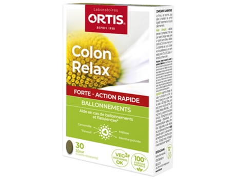 Colon Relax Forte Inchaço 30 Comprimidos ORTIS