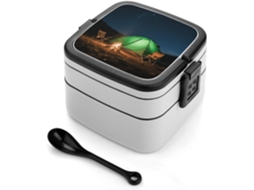 Tenda Bento Box Estrelada Para Adultos, Empilhável, À Prova De Vazamentos, Com Fecho Hermético E Pá, Para Homens E
