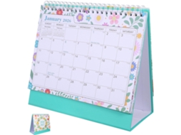 Calendário de Mesa Mensal Compacto para Escritório e Casa, Diário Prático, Organizador Profissional Reuniões e