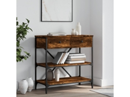Vidaxl Mesa Consola 75x34,5x75 Cm Derivados De Madeira Carvalho Fumado