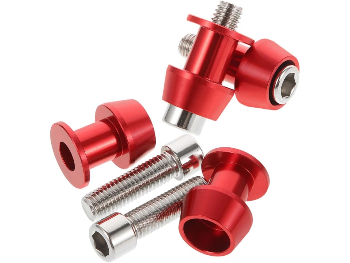 Lote De 2 Parafusos De Alumínio Para Balança De Motocicleta, 8 Mm E 10 Mm, Usinados Em Cnc.